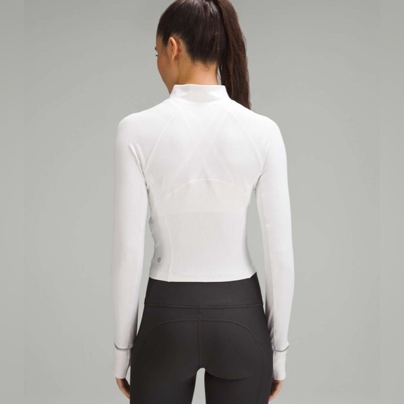 Lululemon Its Rulu Run Ribbed Cropped Half Zip 4 - Picture 2 of 8